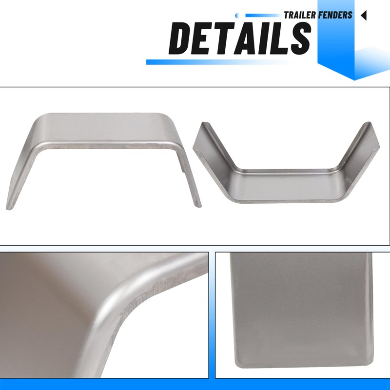 ECOTRIC Square Trailer Fenders For 14"-16" Wheels Compatible with Car