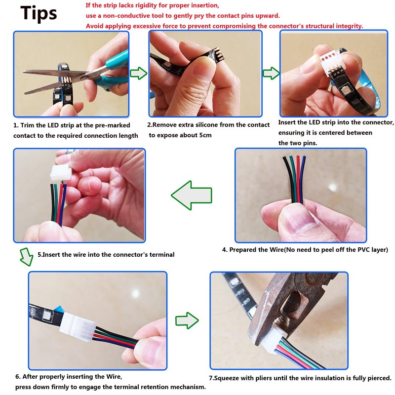 LED Strip Extension Wire Cable Kit-AWSOM LED Strip Wire Solderless