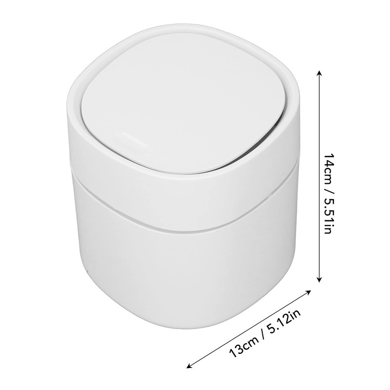 Mini Rubbish Bin, Small Table Waste Bin, 2 L Round