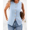 BTFBM Summer Sleeveless Blazer Vest For Women Dressy Button Down