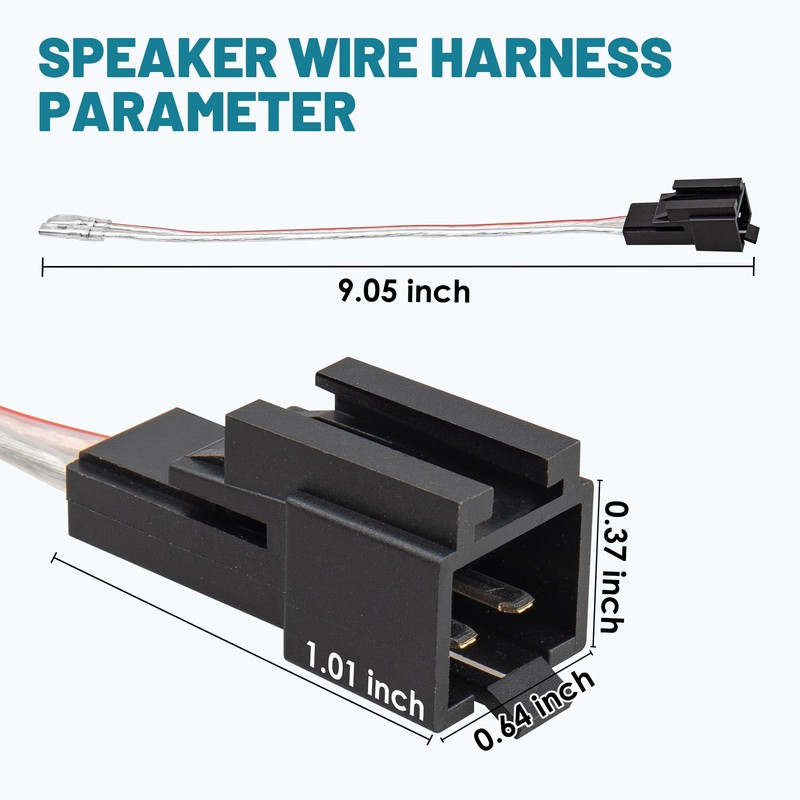 NuIth Car Door Speaker Wire Harness Adapter Connector Compatible with