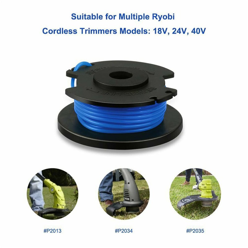 AMSAMOTION 6 Pack String Trimmer Replacement Spool Line 0.065" 18-Volt
