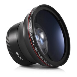 Lightdow 52MM 0.43x High-Definition Wide Angle + Macro Lens Attachment for Nikon D-Series and More - Enhance Your Photography Creativity (φ52mm)