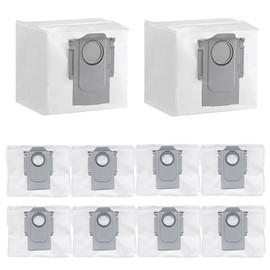 10 Pack Dust Bag Compatible with Roborock S8+ S8 Pro Ultra S7 MaxV Ultra S7 Pro Ultra Q7+ Q7 Max+ T8 Q5+ G10S PRO Q7 Max+ Q8 Max+ Robot Vacuum Cleaner, 3L Large Capacity Disposable Bag Replacement