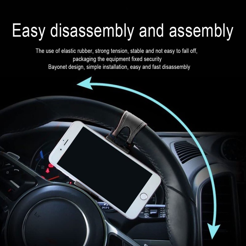 HAOBO Car Phone Holder - Adjustable Car Cradle, Steering Wheel