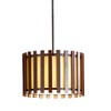 allen + roth 17.75-in W Pecan Standard Pendant Light with