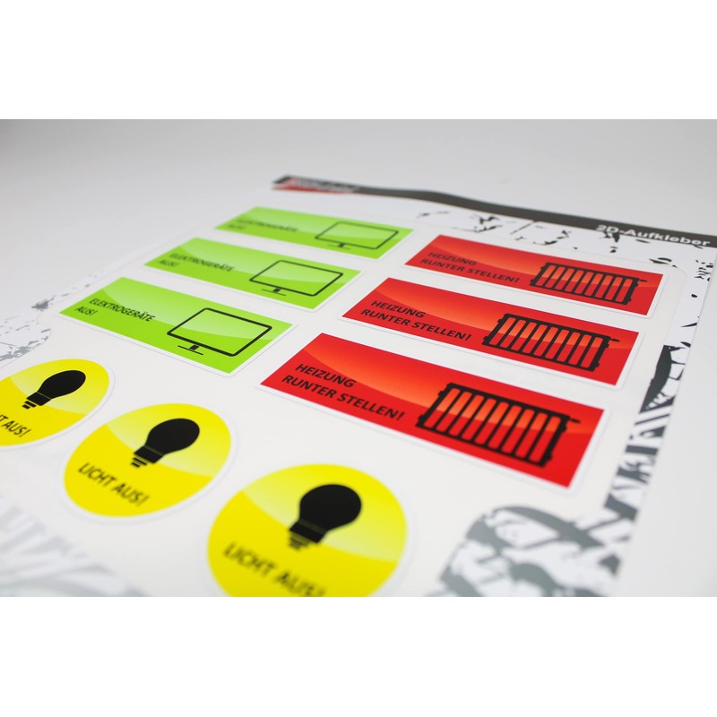 BIKE-label Energy Saving Sticker Sign for Light from Electrical Appliances