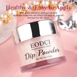 eodci EODCI 1 Oz/28g Nude Dip Powder, Pink Nail Dipping Powder French Pro Collection System Nail Art Starter Manicure Salon DIY at Home, Odor-Free&Long-Lasting, No Needed Nail Lamp Curing