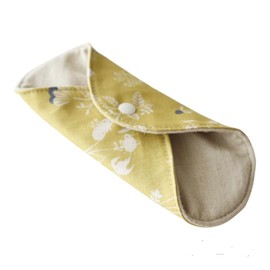 Hanabu Organic Cotton Plant Dyeing Premium Small Size (Approx. 6.1 x 6.1 inches (15.5 x 15.5 cm) Wormwood