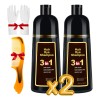 Shampoo Tinte Instantáneo Cubre Canas Natural Jengibre 2pz F