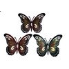 khevga Set of 3 Decorative Butterfly Wall Decoration Metal