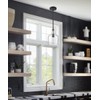 JEENKAE Modern Farmhouse Pendant Lighting for Kitchen Island Glass Black