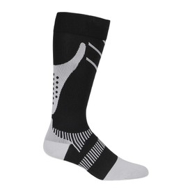 NuVein Compression Socks, 15-20 mmHg Support for Athletic Performance and Medical Recovery, Knee High, Closed Toe, Silver on Black, X-Large