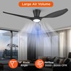 TALOYA Ceiling Fans with Lights,52 inch Modern Low Profile Ceiling