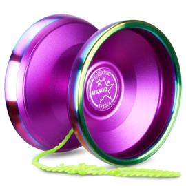 Hksod Professional Bi-Metal Yoyo,Unresponsive Yoyo for Adults Advanced Players Predator 3 Trick yoyo with Premium YOYO Bearings with Yo-Yo Accessories- Purple