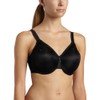 Wacoal womens Slimline Seamless Underwire Minimizer Bra, Black, 34DD