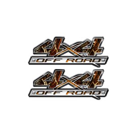 Speed Demon Hot Rod Shop 4x4 Off Road Decals Buck Flaming Camouflage 4WD Set of 2 Truck Stickers BLO4