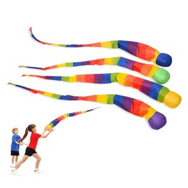 Rainbow Toss, Throwing, Flying, Educational Toy, Vibrant Cloth Ball, Fabric, Camping, Parent-child Fun at the Dew Camping, Park (Set of 4)
