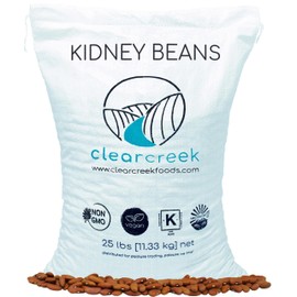 CLEAR CREEK Certified Glyphosate Residue Free Kidney Beans Grown in Washington | 25 lbs | Non-GMO | Kosher | Vegan | Non-Irradiated