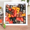 Muzilife Shadow Box Picture Frame with Linen Board Deep Wood