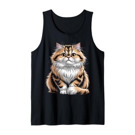Cute Persian Tabby Cat Tank Top