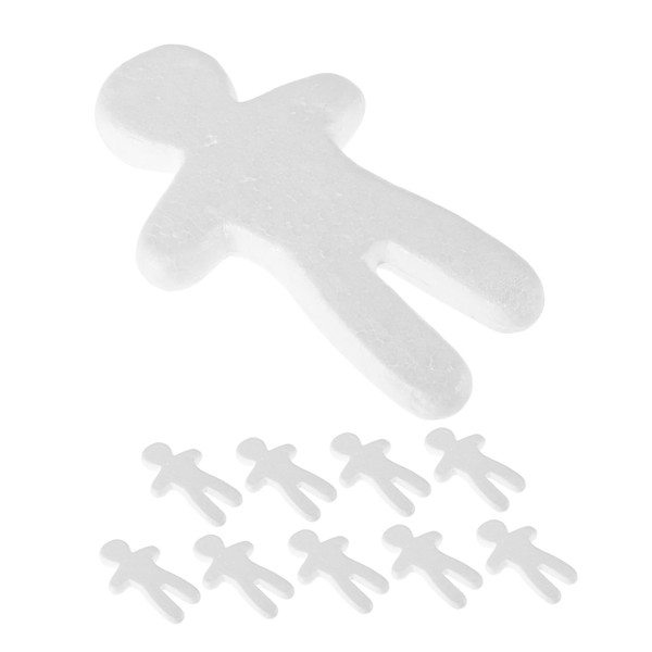 WOONEKY 10pcs DIY White Embryo Doll Foam Xps Foam for