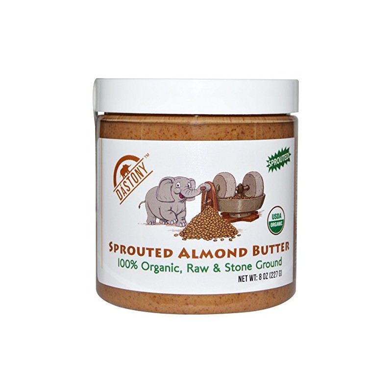 DASTONY Organic Sprouted Almond Butter, 8 OZ