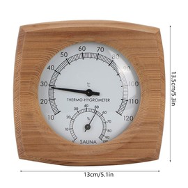 2-In-1Sauna Temperature Cedar Wood Thermometer Hygrometer Thermo-Hygrometer Sauna Equipment Accessory