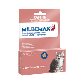 Milbemax Allwormer Small Cats and Kitten 0.5-2kg Tab X 2