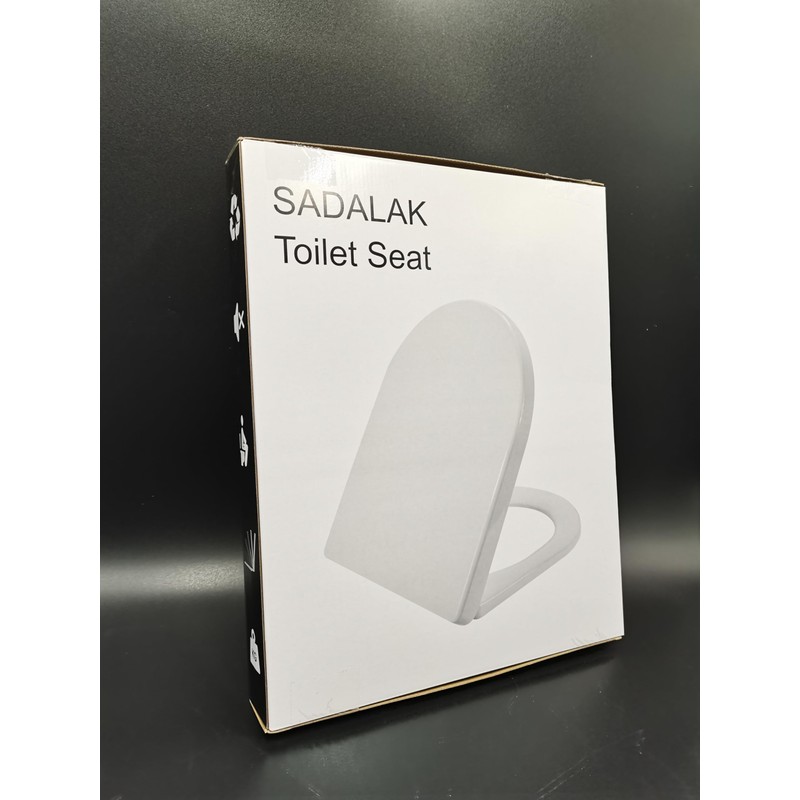 SADALAK D/U Shape Toilet Seat,Soft Close and Quick-Release for Easy