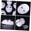 ORFOFE 10pcs White Mask Unpainted Facial Mask Masquerade Party Props