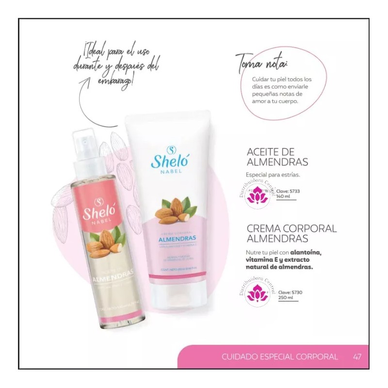 Sheló Nabel Aceite De Almendras Shelo Nabel® 140ml. 5 Piezas