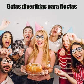 12 Gafas De Fiesta Pintadas Para Bromas Y Disfraces
