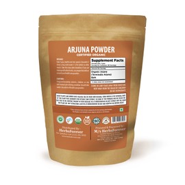Herbsforever Arjuna Powder – Terminalia Arjuna – Support Cardiovascular System – Maintain a Healthy Heart and Strength of Bones – Non GMO, Organic, Vegan – 454 GMS