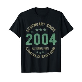 21 Year Old Bday Legend Since 2004 - Vintage 21st Birthday T-Shirt