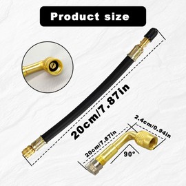 Tire Valve Extension Compatible For Cars Truck Motorcycle Bike 8.25 Inch Tire Valve Extension And 90 Degree Tyre Valve Extension Adaptor