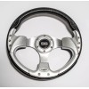 Huskey 12.5 Inch Silver Steering Wheel For Club Car DS