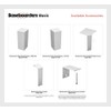 Baseboarders Basic Series Galvanized Steel Left End Cap Accessory for