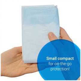 Disposable Baby Changing Pad Liner - 25 Count (24 x 17 Inch) - Soft Disposable Blue Hospital Underpad - Waterproof and Absorbent for Infant and Child