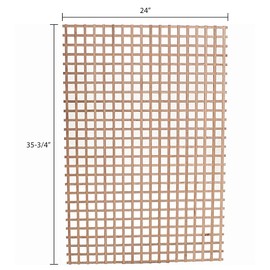 24 in. x 35-3/4 in. x 3/8 in. Unfinished Square Solid North American Red Oak Lattice Insert Panel