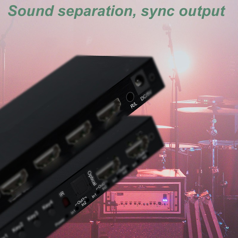 4K HD Multimedia Interface Switch Splitter 2 in 4 Out