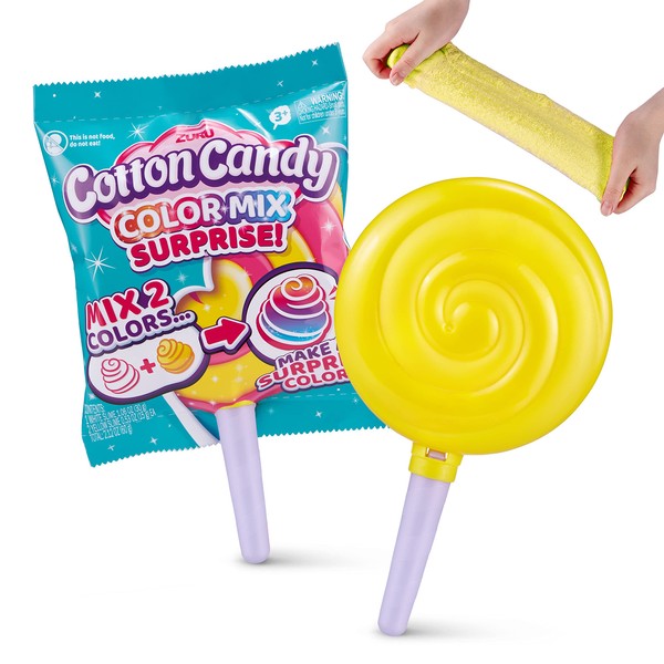 ZURU 8665B Colormix, Slime Purple Oosh Cotton Candy Color Mix Surprise, Handle Lollipop Toy, One Size