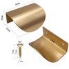 Oneyijun 2 Pcs Leaf Shape Cabinet Drawer Wardrobe Door Brass