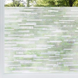 rabbitgoo Privacy Window Film Frosted Matte Window Sticker Static Cling Door Film No Glue Glass Film Window Sticker Anti-UV Glass Film for Home Office Living Room Meeting Room(35.4" x 157.4")