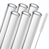Glass Blowing Tubes, 6pcs 4inch Long Clear Borocilicate Glass Tubes