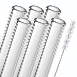 Glass Blowing Tubes, 6pcs 4inch Long Clear Borocilicate Glass Tubes