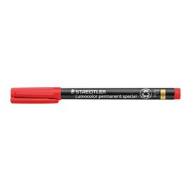 Staedtler Lumocolor 319 F-2 - marcador permanente para superficies recubiertas y cristales, color rojo