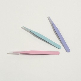 Mini Tweezers Straight Tongs Dakku Sticker Tongs - Green / 미니 핀셋 일자형집게 다꾸스티커 쪽집게 - 그린