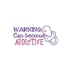 CafePress Warning: Can Become Addictive Memory Keepsake Jewelry Box, 5"x5"x3.75"