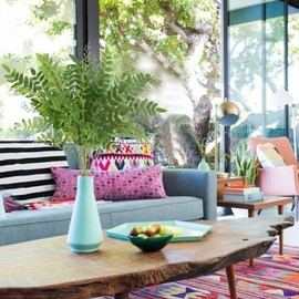 AILANDA 2 Bundles Artificial Greenery Stems Faux Shrub Bushes Silk Locust Green Leaf Bouquet Fake Plants for Home Decor Floral Arrangement Wedding Party Garden Farmhouse Centerpiece